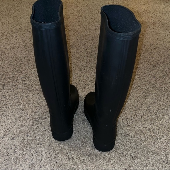 Womens Hunter Black Rain Boots - Picture 3 of 6